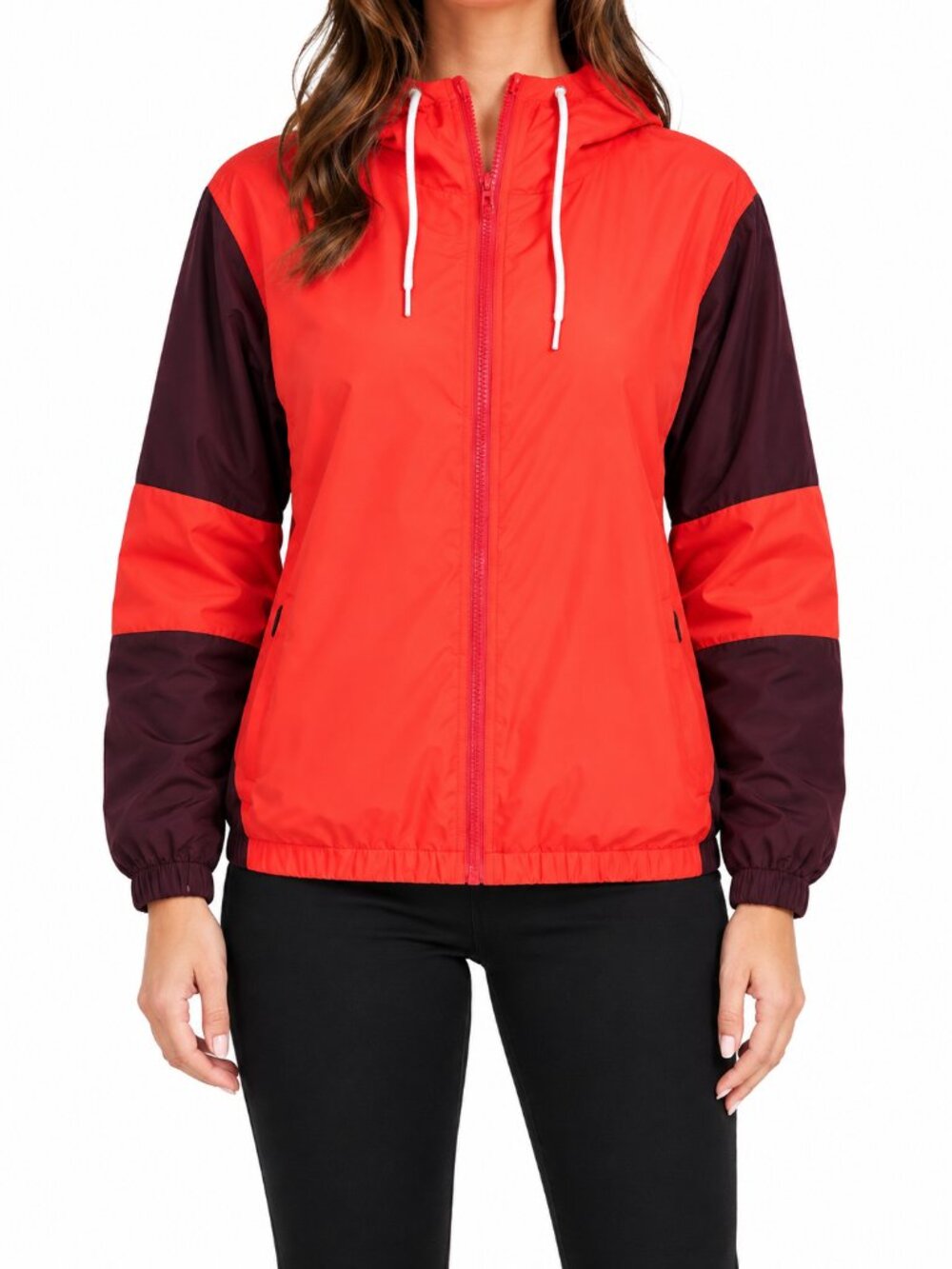 Victoria’s Secret PINK Women’s Colorblock Hooded Windbreaker Jacket, XS